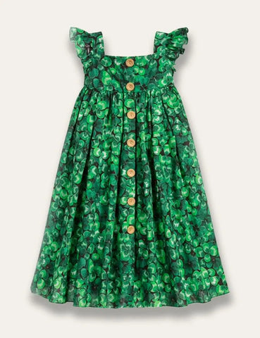 St. Patrick's Day Four-leaf Clover Print Dress - Mini Taylor