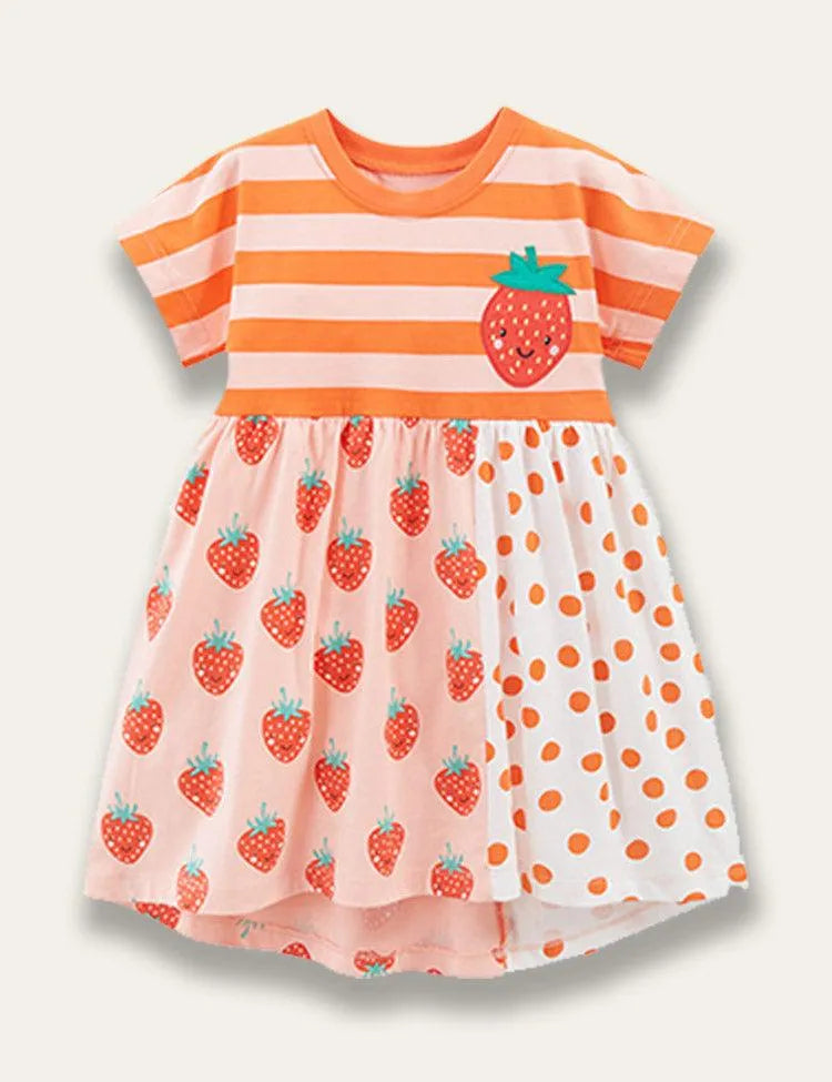 Strawberry Appliqué Dress - Mini Taylor