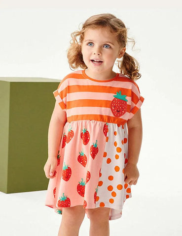 Strawberry Appliqué Dress - Mini Taylor