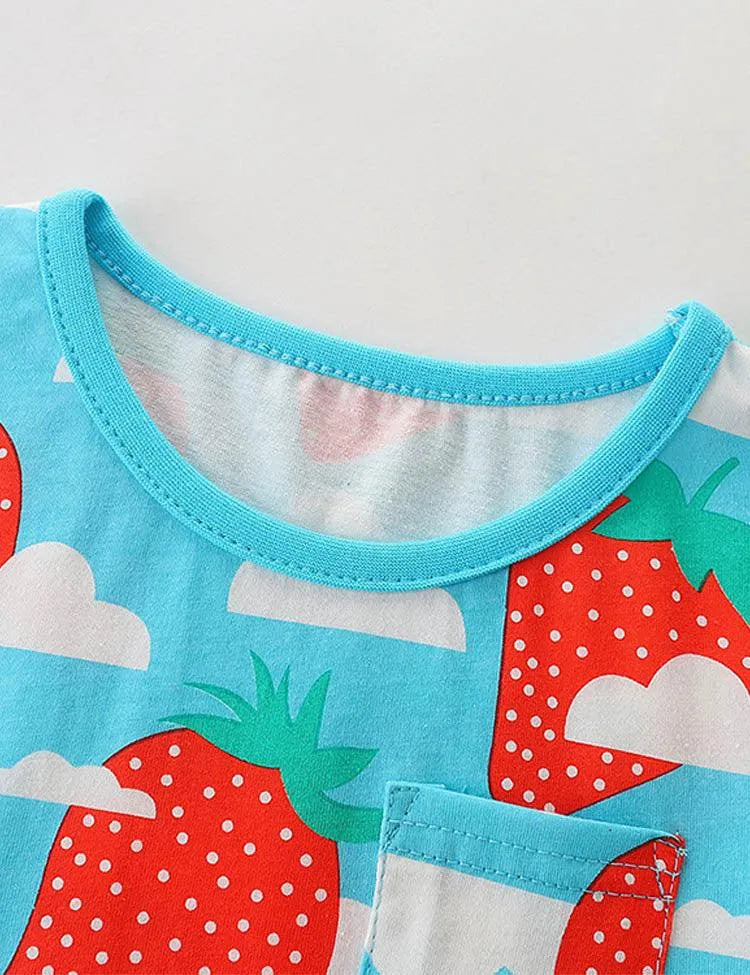 Strawberry Cloud Print Dress - Mini Taylor