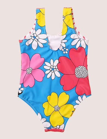 Striped Floral Swimsuit - Mini Taylor