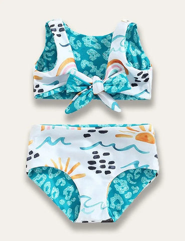 Summer Multi-color Fresh Printed Swimsuit - Mini Taylor