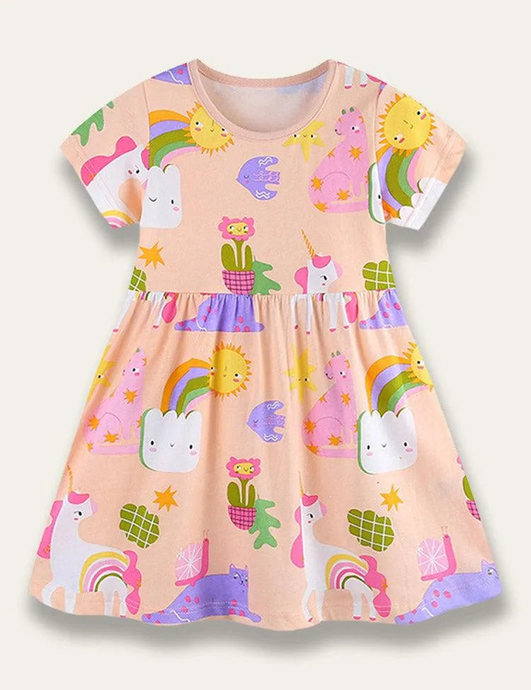 Sunshine Unicorn Print Dress - Mini Taylor