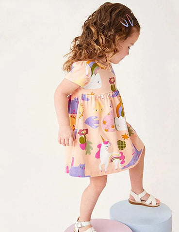 Sunshine Unicorn Print Dress - Mini Taylor