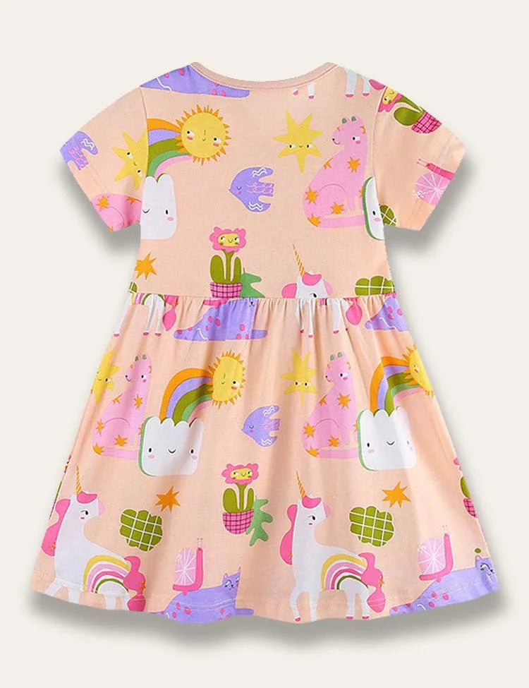 Sunshine Unicorn Print Dress - Mini Taylor