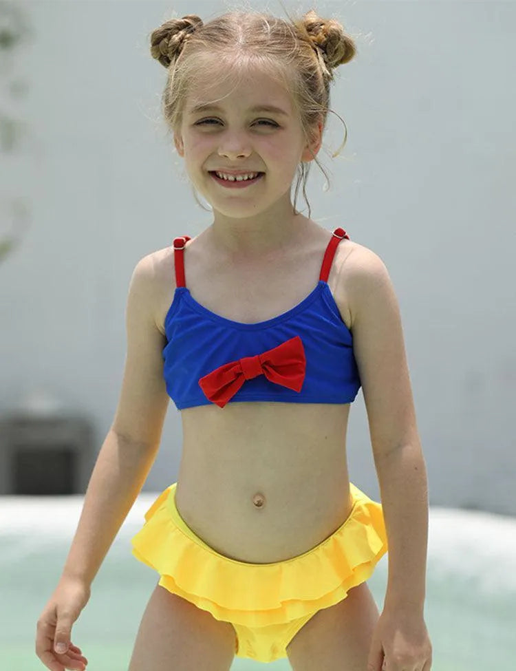 Sweet Split Swimsuit with Ruffled Edges - Mini Taylor
