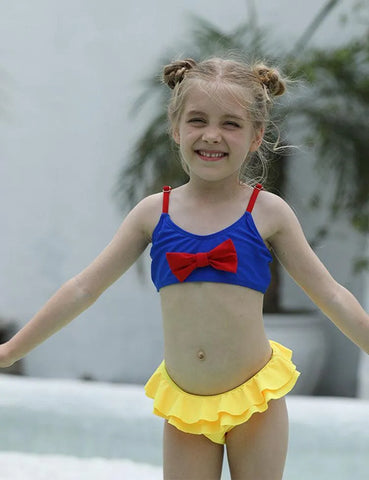 Sweet Split Swimsuit with Ruffled Edges - Mini Taylor