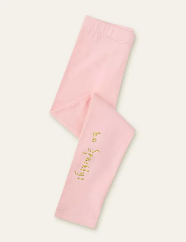 Unicorn Appliqué Embroidered Leggings - Mini Taylor