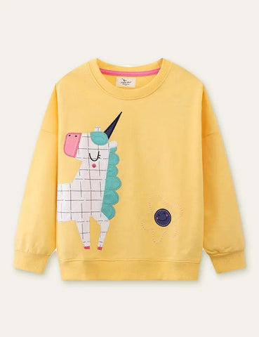 Unicorn Appliqué Sweatshirt - Mini Taylor