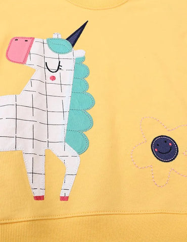 Unicorn Appliqué Sweatshirt - Mini Taylor