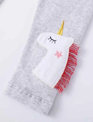 Unicorn Appliqué Tassel Leggings - Mini Taylor