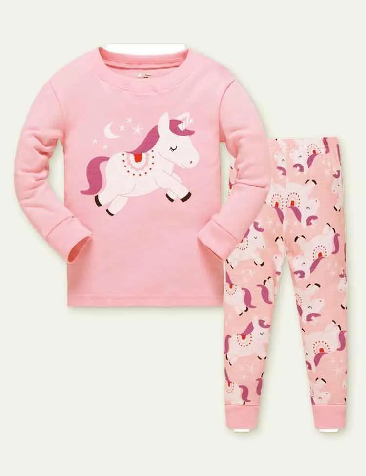 Unicorn Print Pajamas - Mini Taylor