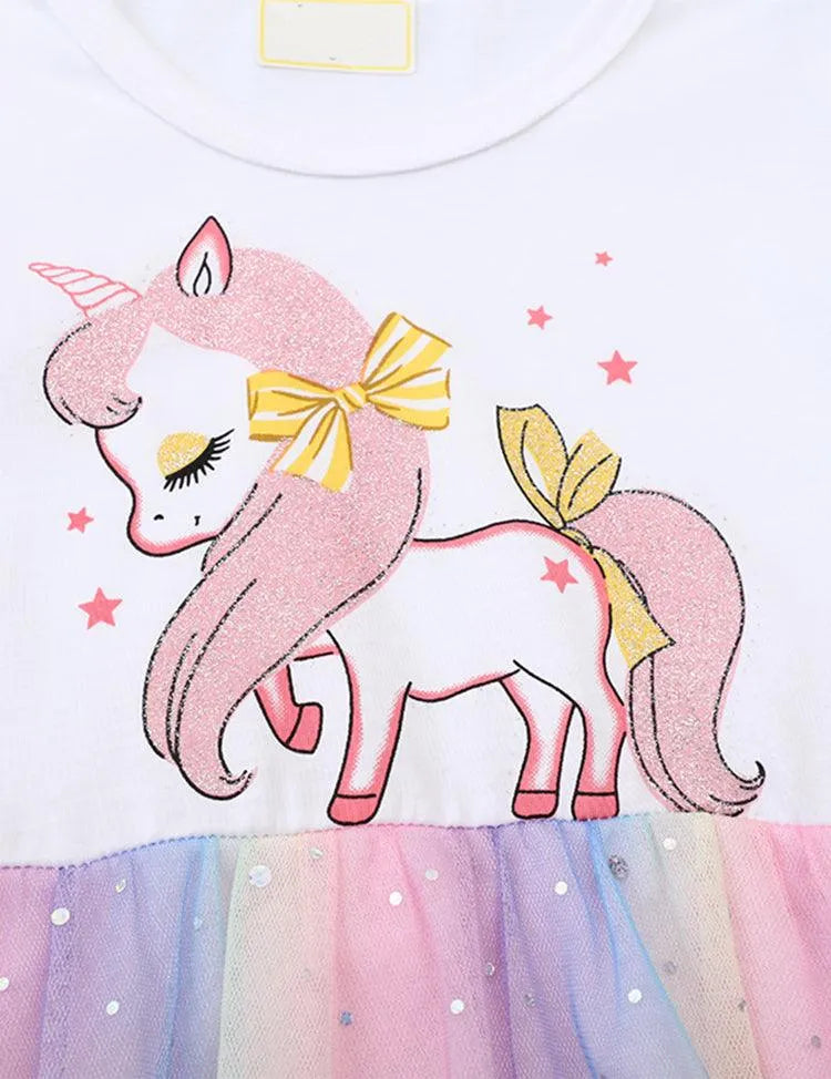 Unicorn Printed Mesh Dress - Mini Taylor