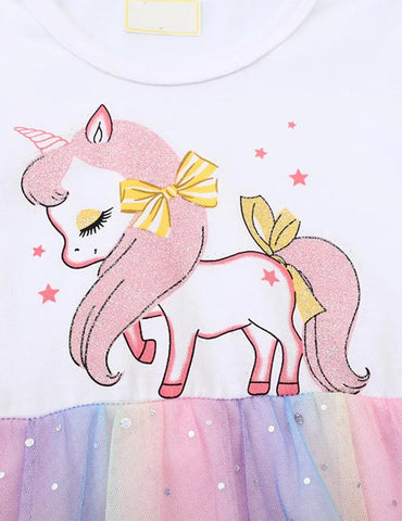 Unicorn Printed Mesh Dress - Mini Taylor