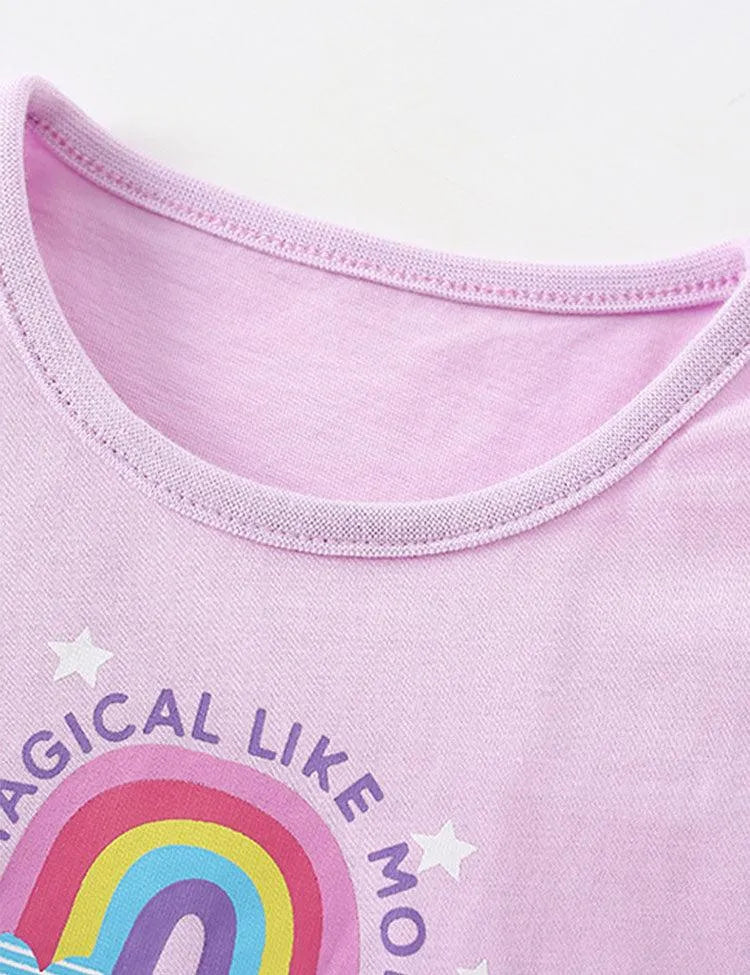 Unicorn Printed Round Neck T-shirt - Mini Taylor