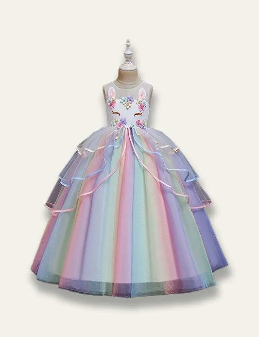 Unicorn Rainbow Tulle Princess Party Dress - Mini Taylor