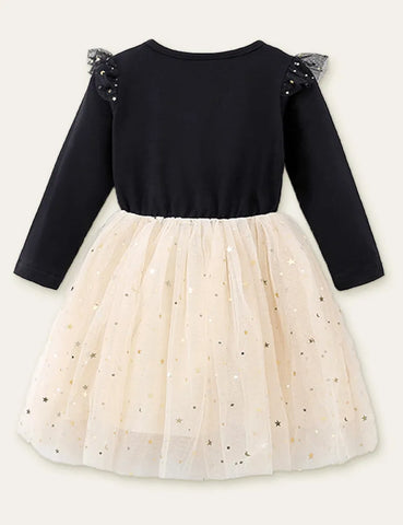 Unicorn Sequined Embroidered Mesh Dress - Mini Taylor