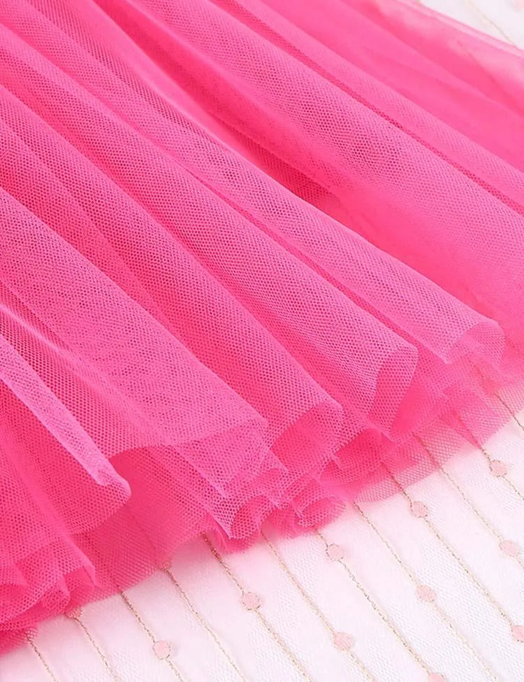 Valentine's Day Cartoon Heart Tulle Dress - Mini Taylor