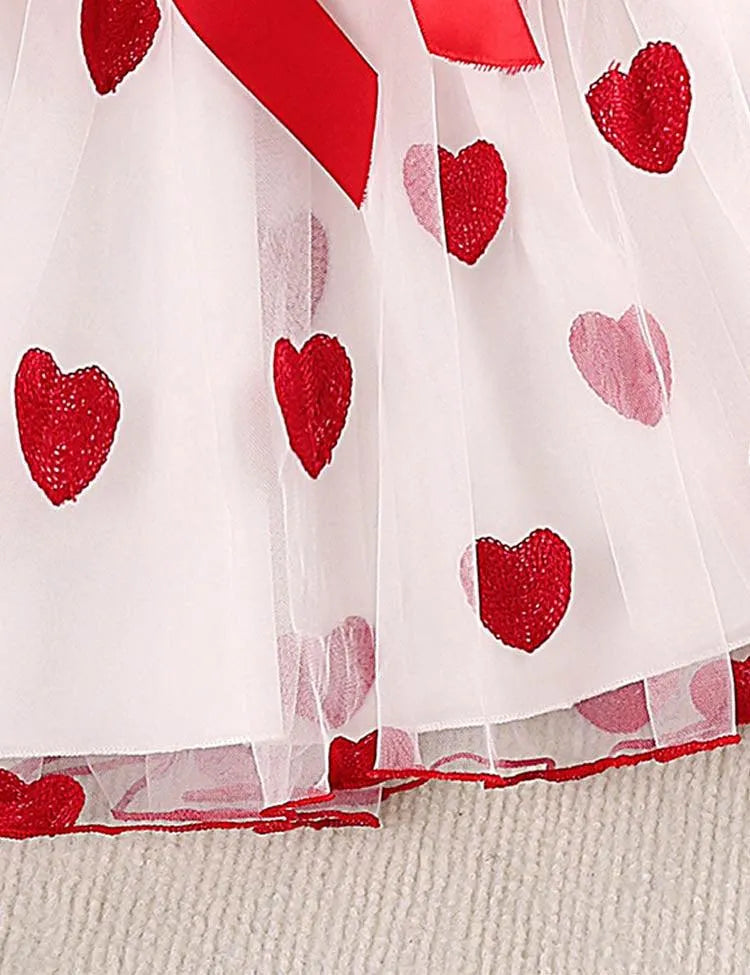 Valentine's Day Flying Sleeve Tulle Dress - Mini Taylor