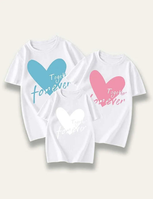Valentine's Day Heart Printed Family Matching T-Shirt - Mini Taylor