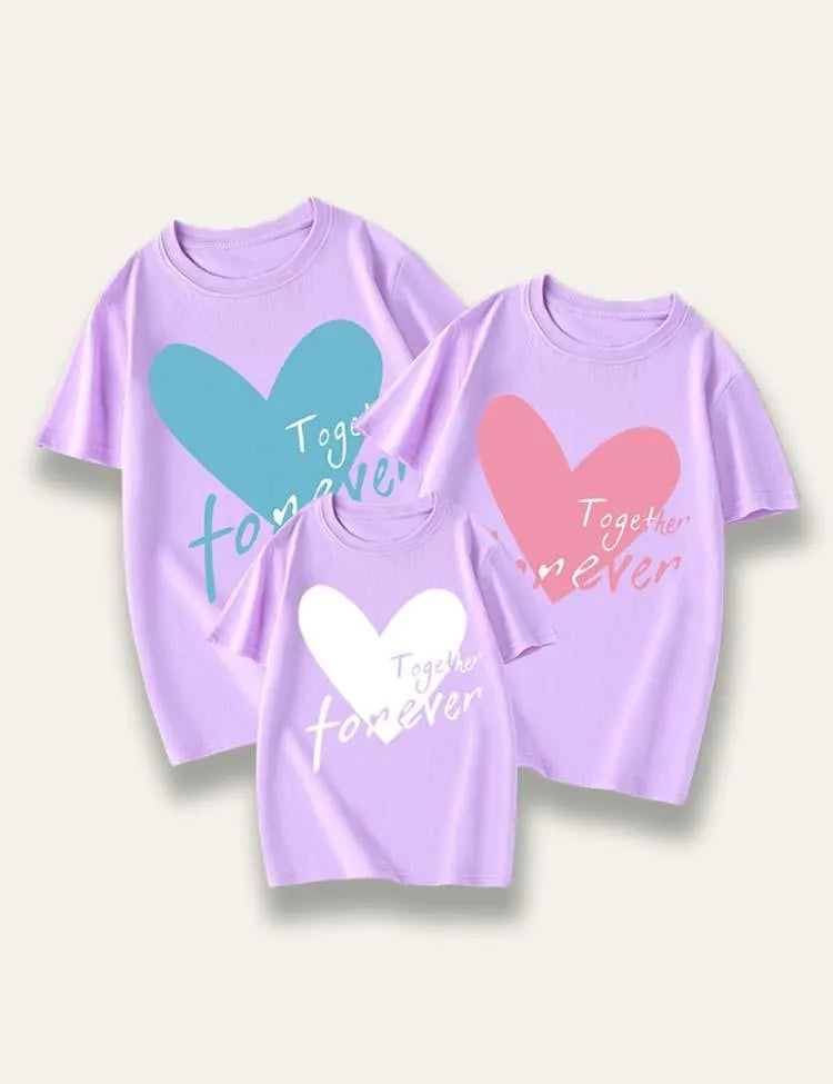 Valentine's Day Heart Printed Family Matching T-Shirt - Mini Taylor