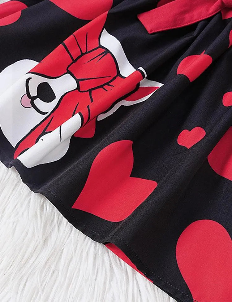 Valentine's Day Kitten Print Dress - Mini Taylor