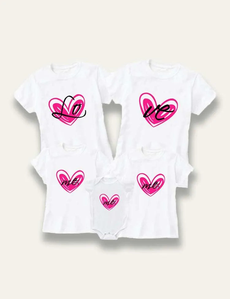 Valentine's Day Love Me Printed Family Matching T-Shirt - Mini Taylor