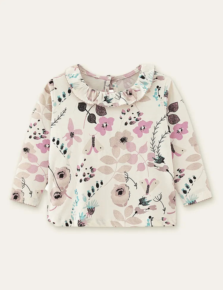 Vintage Flower Printed Long Sleeve T-shirt - Mini Taylor