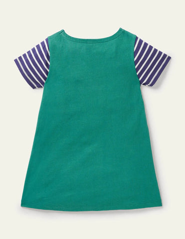 Zoologist Appliqué Pocket Jersey Tunic - Mini Taylor